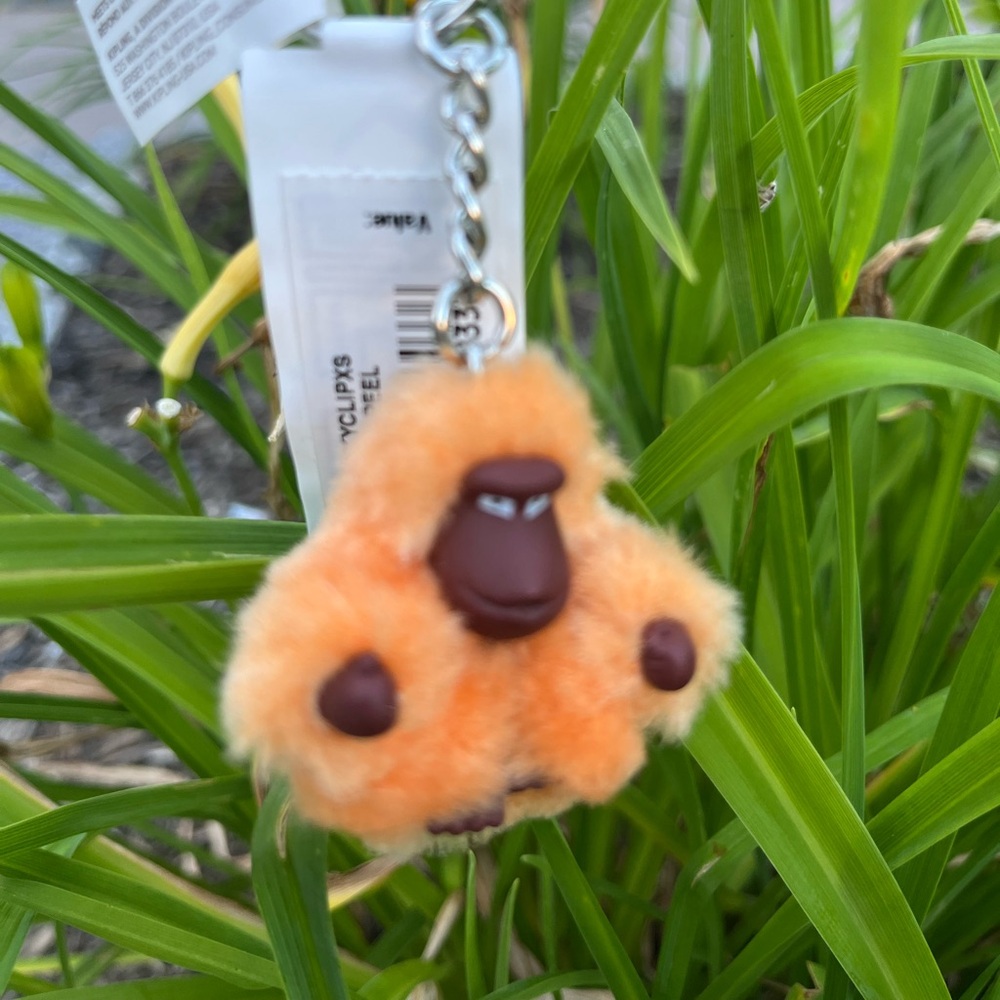 Kipling “Constantine”Orange Monkey kchain XS